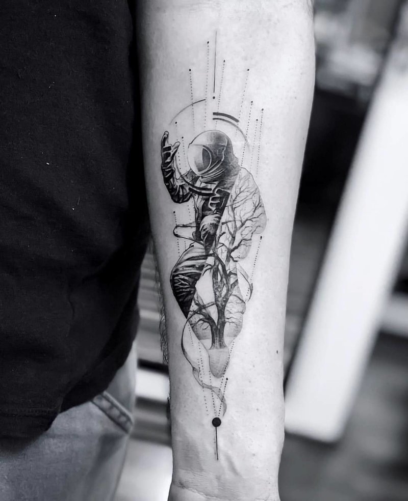 Astronaut Space Tattoo